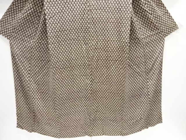  縮緬地　撫子模様小紋着物